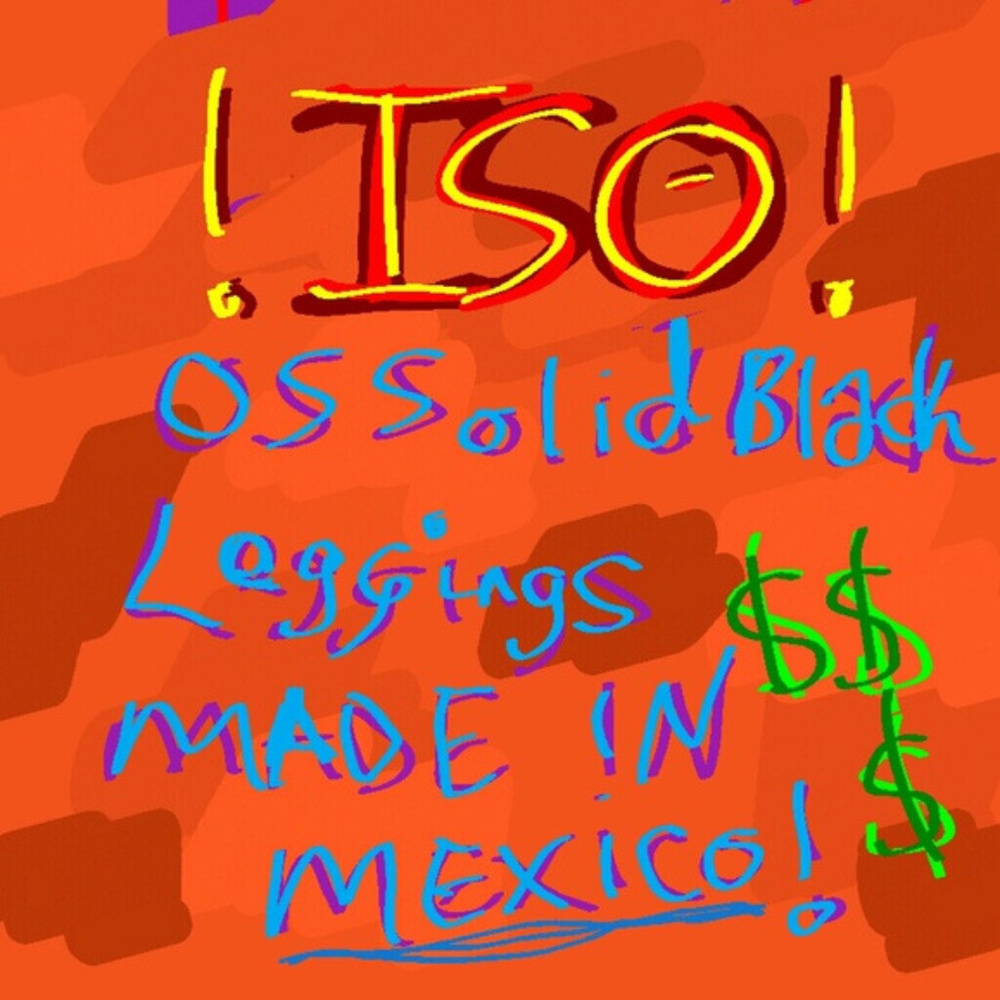 ISO LULAROE SOLID BLACK LEGGINGS OS MEXICO